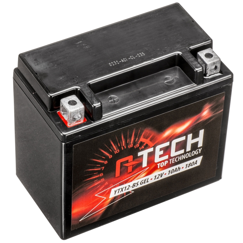 Gelbatterie A-TECH 12V, YTX12-BS, 10Ah, 180A, wartungsfrei