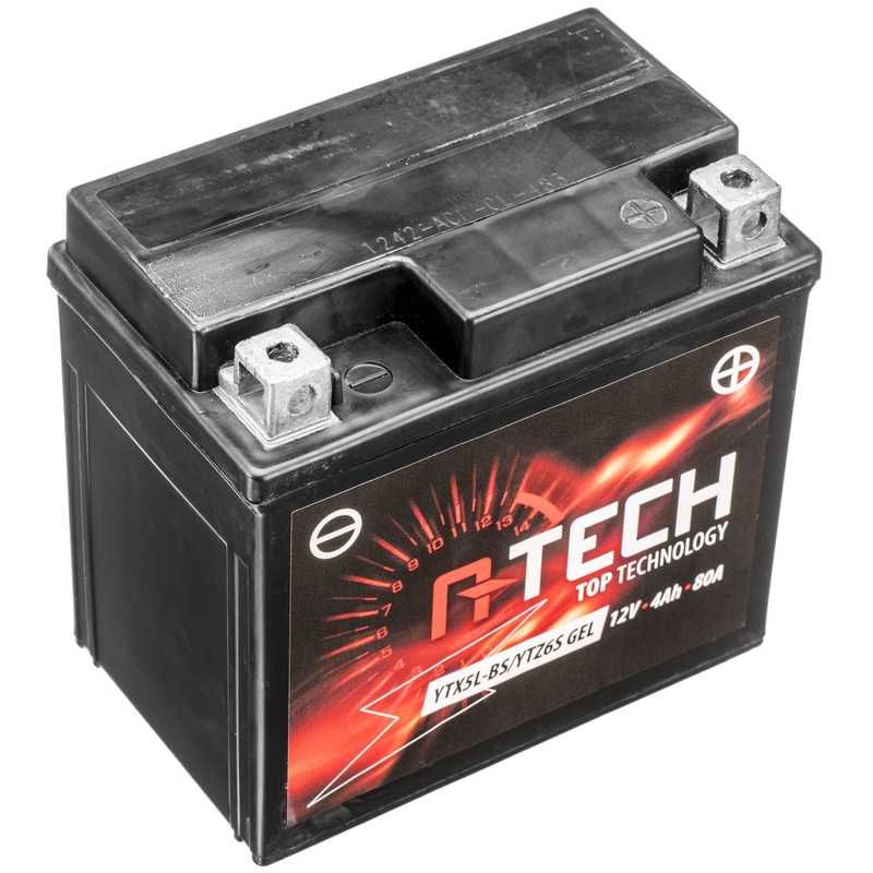 Gelbatterie A-TECH 12V, YTX5L-BS/YTZ6S, 4Ah, 80A, wartungsfrei
