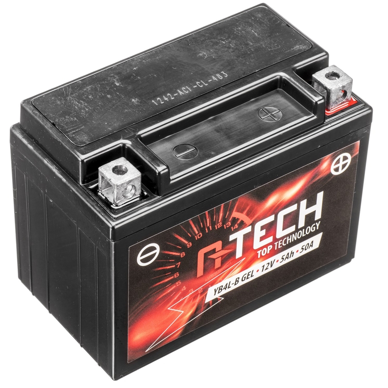 Gelbatterie A-TECH 12V, YB4L-B, 5Ah, 50A, wartungsfrei