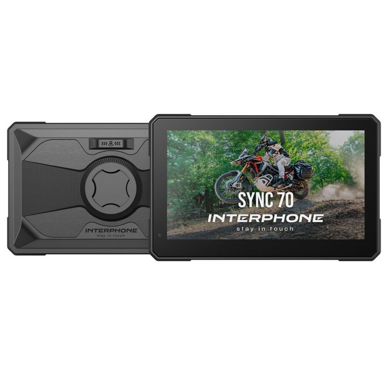 Interphone SYNC70 ESSENTIAL Apple CarPlay und Android Auto Display für Motorräder