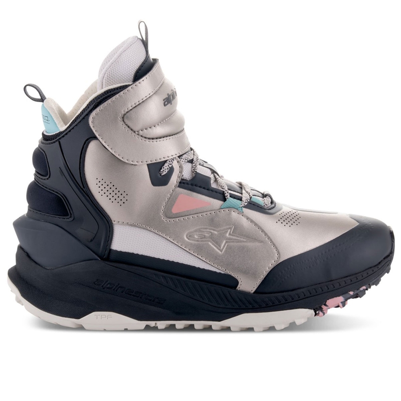 Alpinestars Speedstreet Motorradstiefel beige-koralle-schwarz-blau