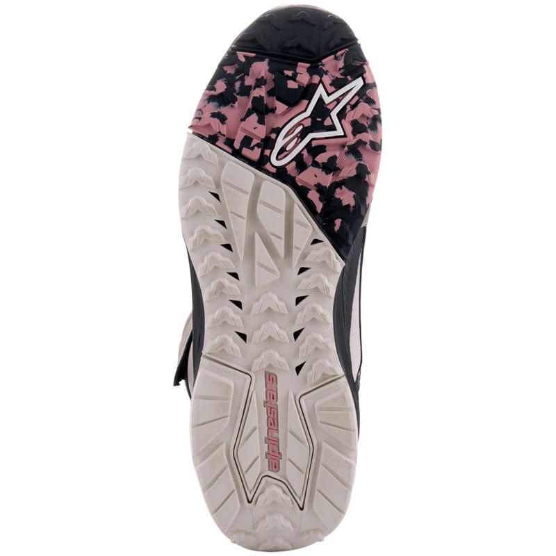 Alpinestars Speedstreet Motorradstiefel beige-koralle-schwarz-blau