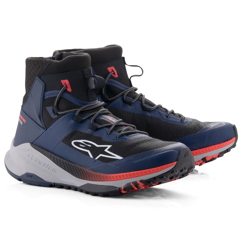 Motorradstiefel Alpinestars Speedforce XR blau-schwarz-fluo rot-grau
