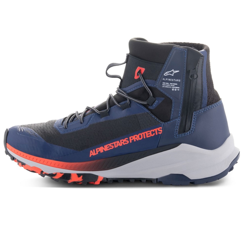 Motorradstiefel Alpinestars Speedforce XR blau-schwarz-fluo rot-grau