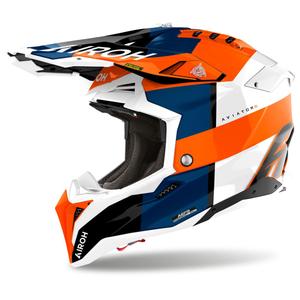 Motocrosshelm Airoh Aviator 3 Monarch glänzend orange