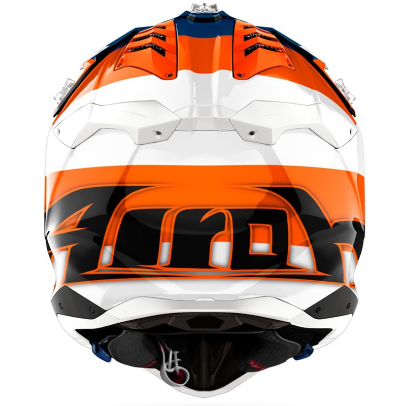 Motocrosshelm Airoh Aviator 3 Monarch glänzend orange