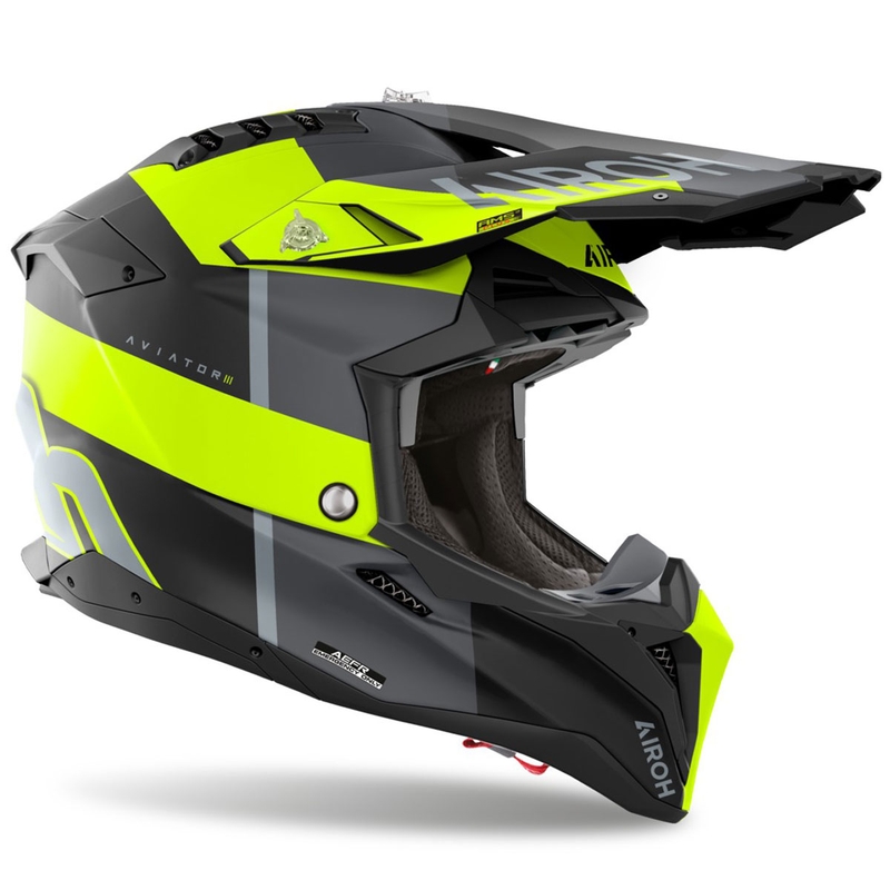 Airoh Aviator 3 Monarch Motocrosshelm mattgelb