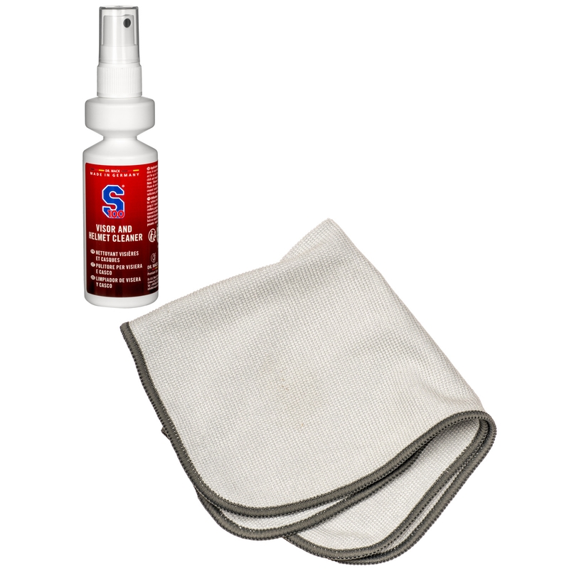 Visier- &amp; Helmreiniger S100 mit Mikrofasertuch - Visier- &amp; Helmreiniger 100 ml