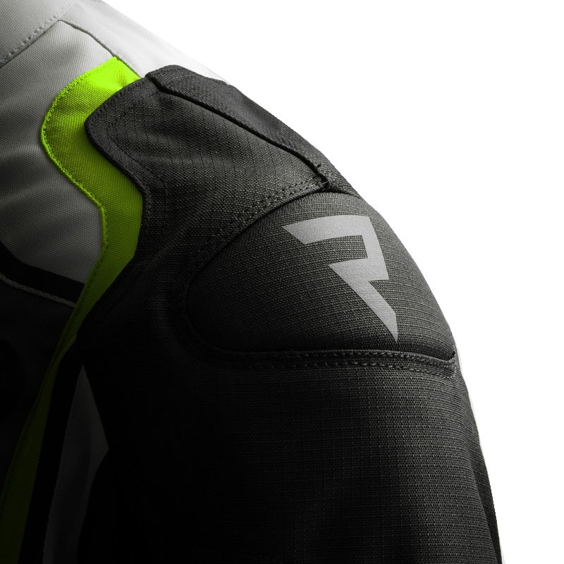 Rebelhorn Borg II Motorradjacke schwarz-grau-fluogelb