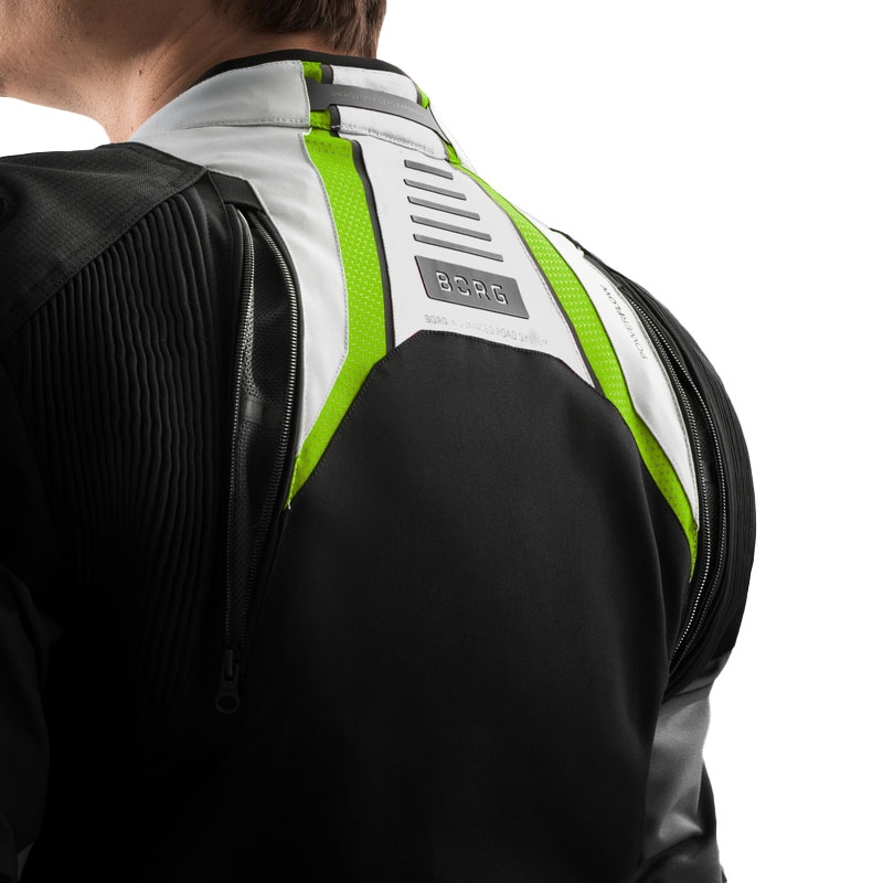 Rebelhorn Borg II Motorradjacke schwarz-grau-fluogelb