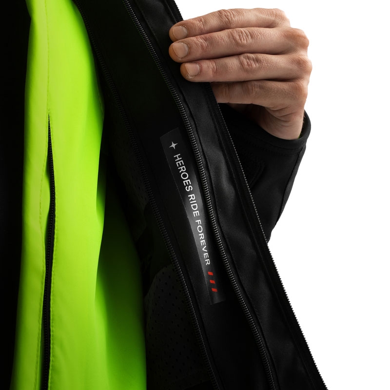 Rebelhorn Borg II Motorradjacke schwarz-grau-fluogelb