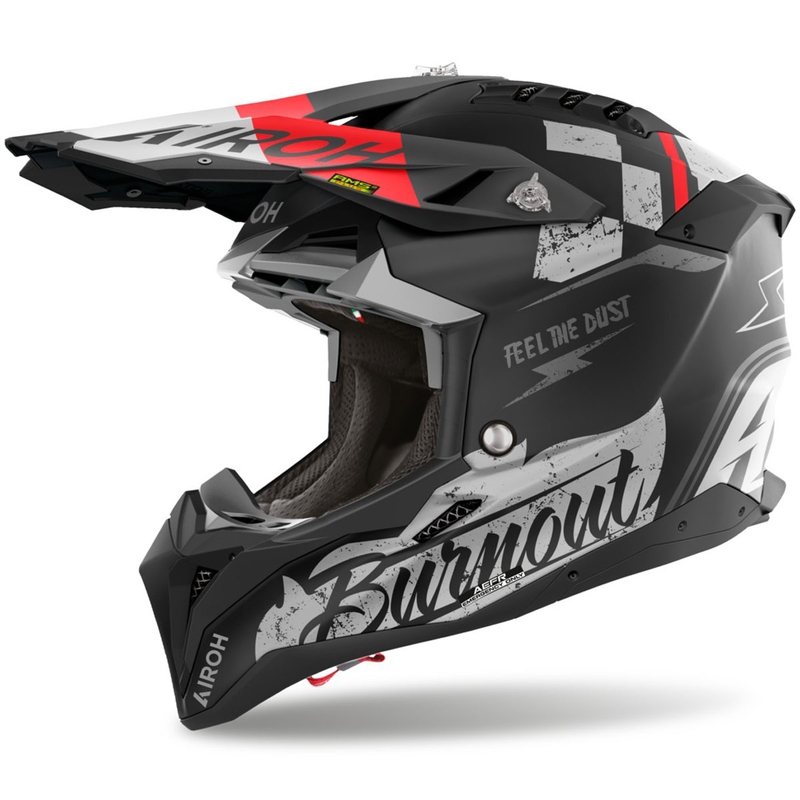 Airoh Aviator 3 Burnout Motocrosshelm schwarz matt