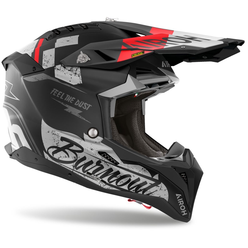 Airoh Aviator 3 Burnout Motocrosshelm schwarz matt