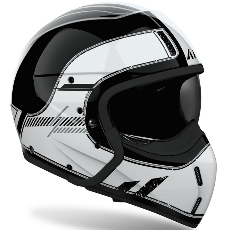 Modularer Motorradhelm Airoh J110 Raster glänzend weiß