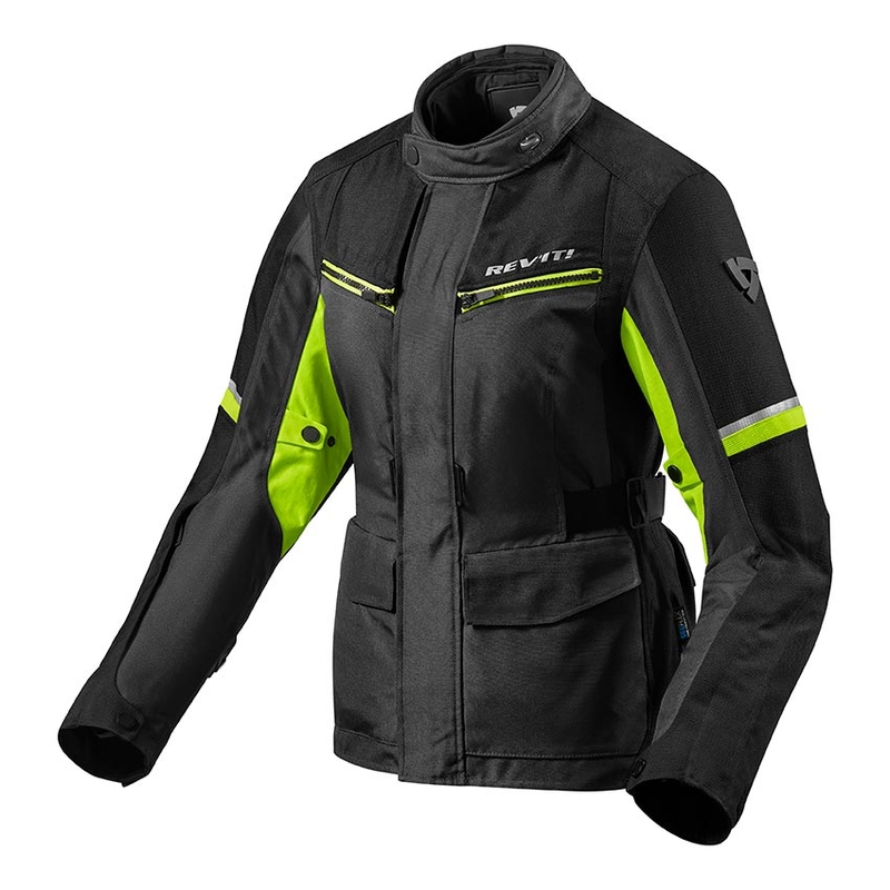 Frauen Revit Outback 3 Schwarz-Fluo Gelb Motorrad Jacke Ausverkauf