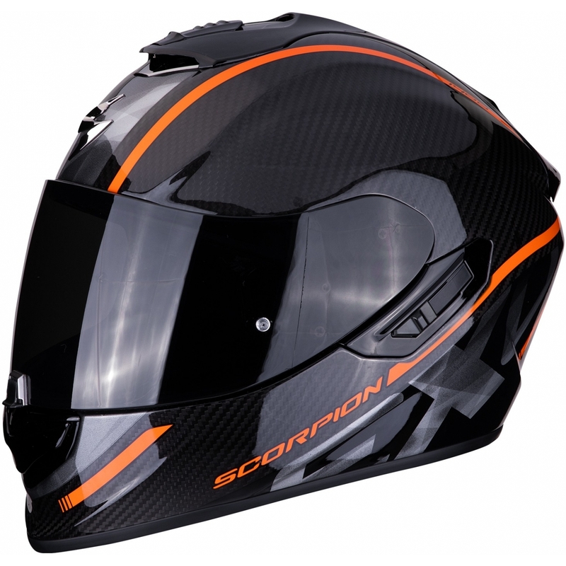 Integralhelm Scorpion EXO-1400 Carbon Air Grand schwarz-orange