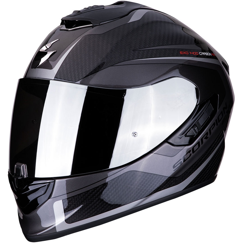 Integralhelm Skorpion EXO-1400 Carbon Air Esprit schwarz-silber Ausverkauf