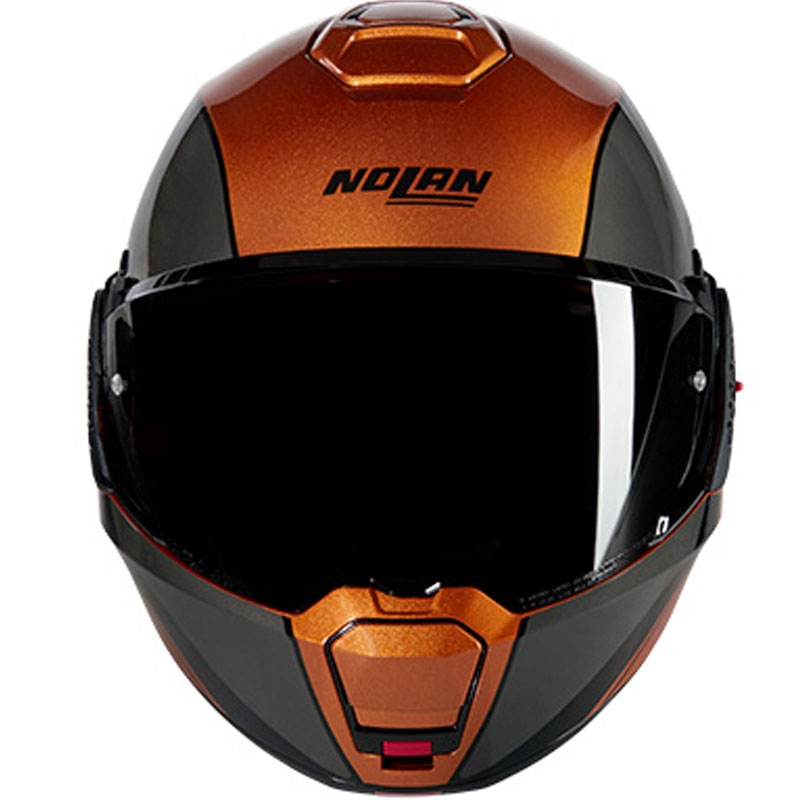 Klapphelm für Motorrad Nolan N120-1 Verniciatura Speciale N-COM 342 ocker-schwarz