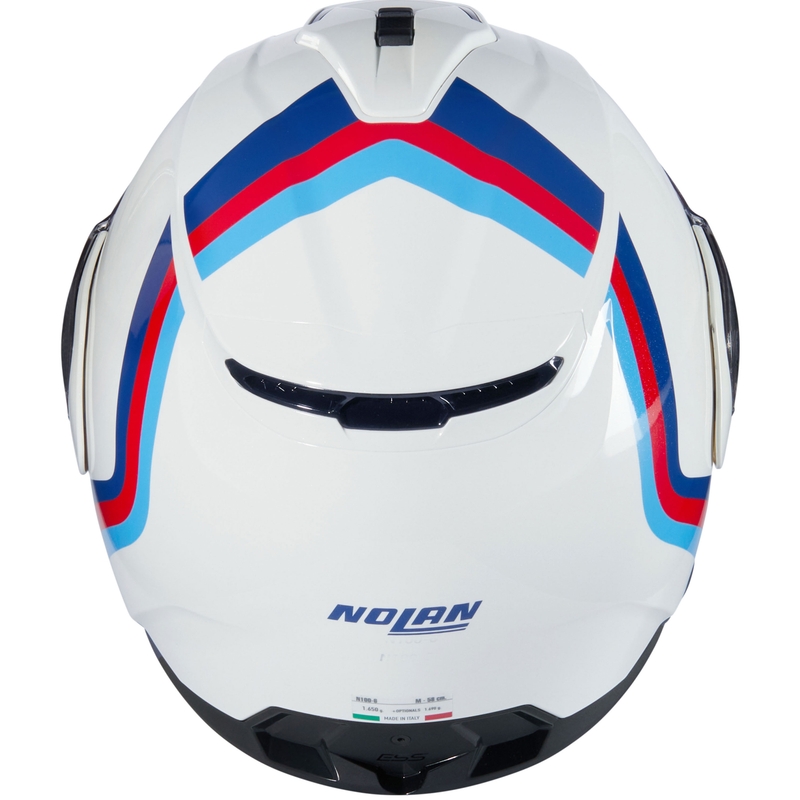 Klappbarer Motorradhelm Nolan N100-6 Assoluto N-COM 347 weiß-rot-blau