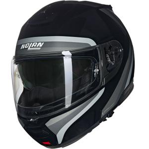 Klapphelm Motorrad Nolan N100-6 Assoluto N-COM 349 schwarz-grau