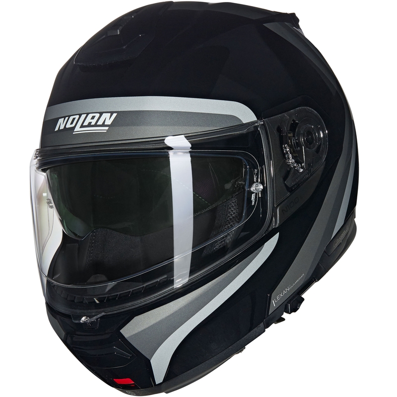 Klappbarer Motorradhelm Nolan N100-6 Assoluto N-COM 349 schwarz-grau