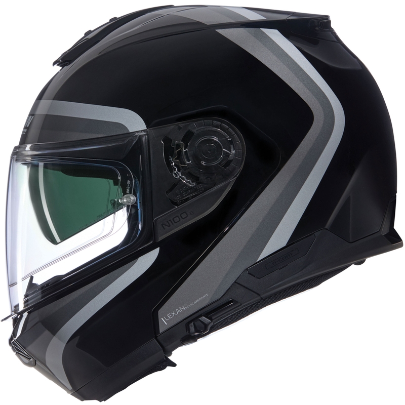Klappbarer Motorradhelm Nolan N100-6 Assoluto N-COM 349 schwarz-grau