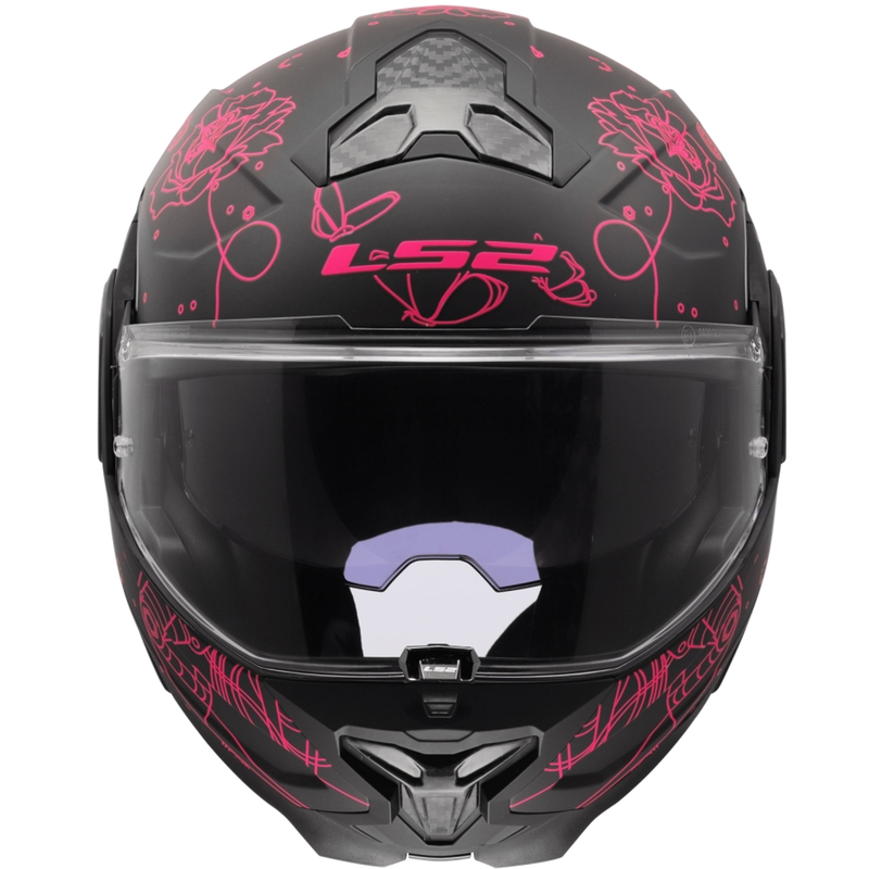 Klapphelm Motorrad LS2 FF910 Advant II Sophia schwarz-pink