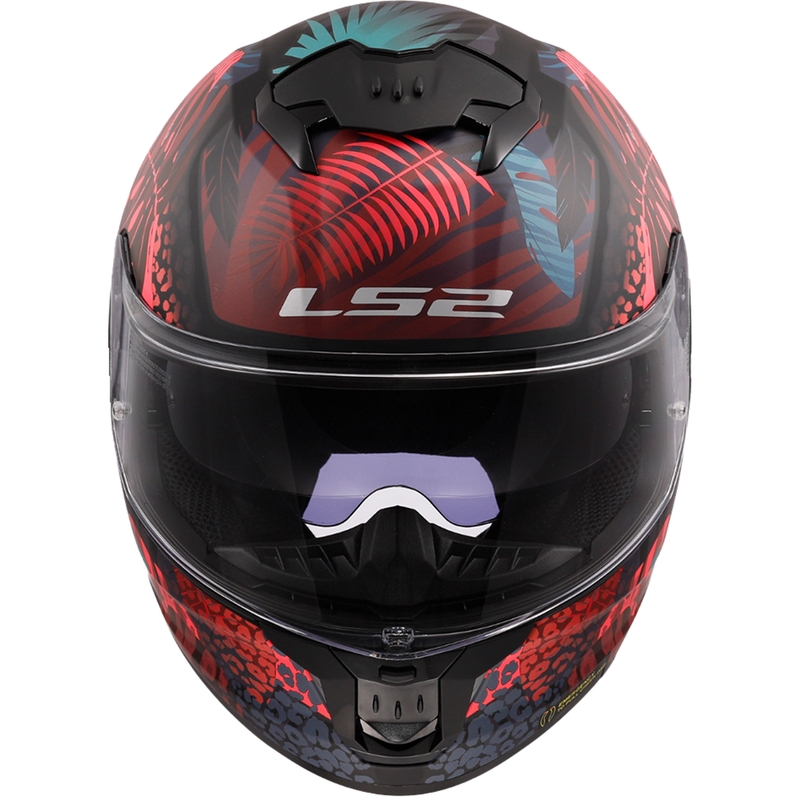 LS2 FF808 Stream II Jungle Schwarz-Rosa-Blau Integral-Motorradhelm