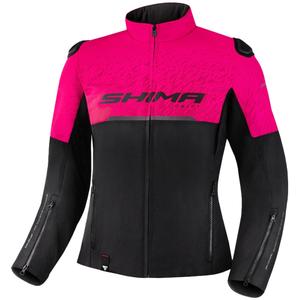 Damen Motorradjacke Shima Drift schwarz und rosa
