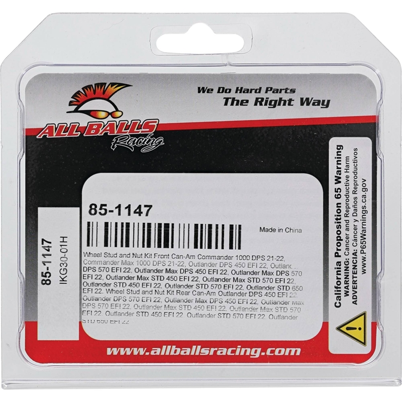 Radsatz-Schraube und Sraubenmutter All Balls Racing