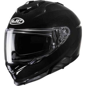 Integralhelm Motorrad HJC i71 Solid schwarz metallic - II. Qualität
