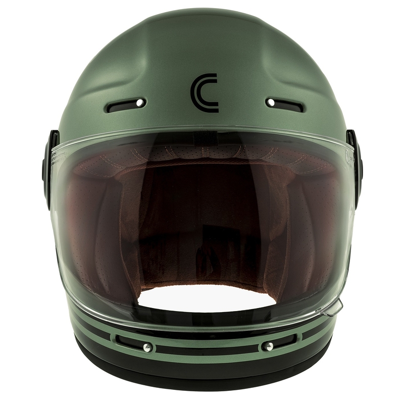 Cassida Fibre Super Hooligan Integralhelm Motorrad Schwarz-Grün Abverkauf - II. Wahl