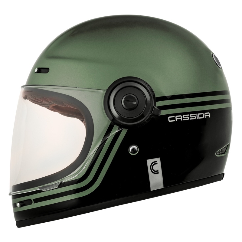 Cassida Fibre Super Hooligan Integralhelm Motorrad Schwarz-Grün Abverkauf - II. Wahl