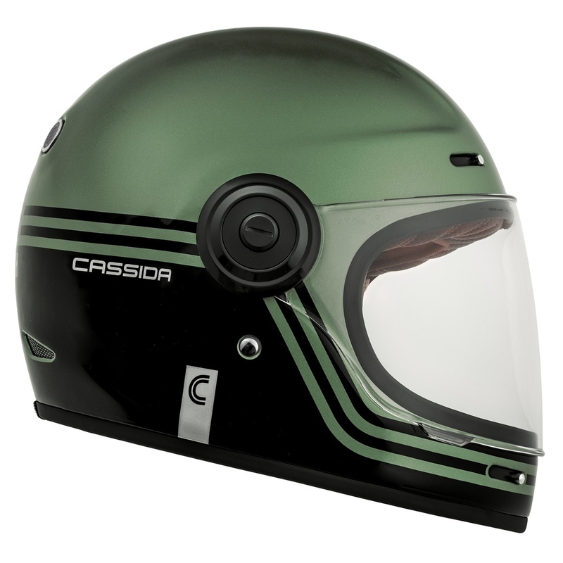 Cassida Fibre Super Hooligan Integralhelm Motorrad Schwarz-Grün Abverkauf - II. Wahl