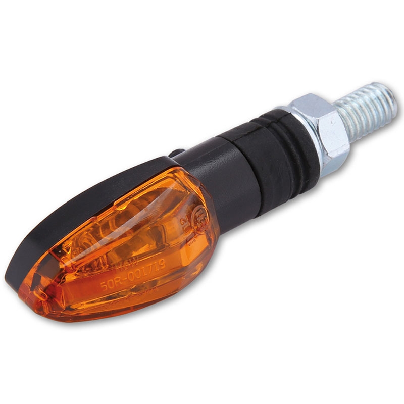 Motorradblinker Highsider Smart Lizzard 12V schwarz-orange