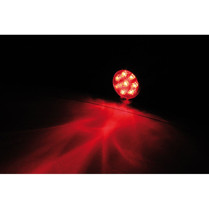 Highsider Smart Bates Style LED Motorrad Rücklicht schwarz-chrom