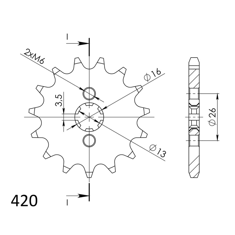 Ritzel SUPERSPROX 13T, 420 Ausverkauf
