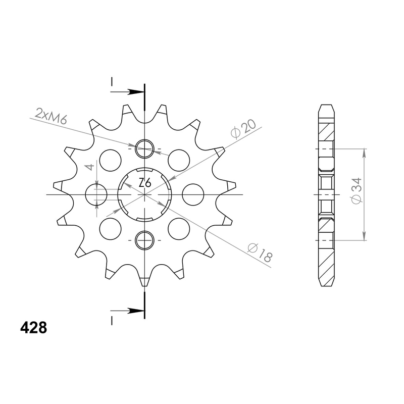 Ritzel SUPERSPROX 16T, 428