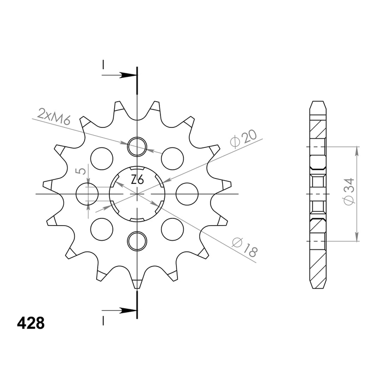 Ritzel SUPERSPROX 16T, 428