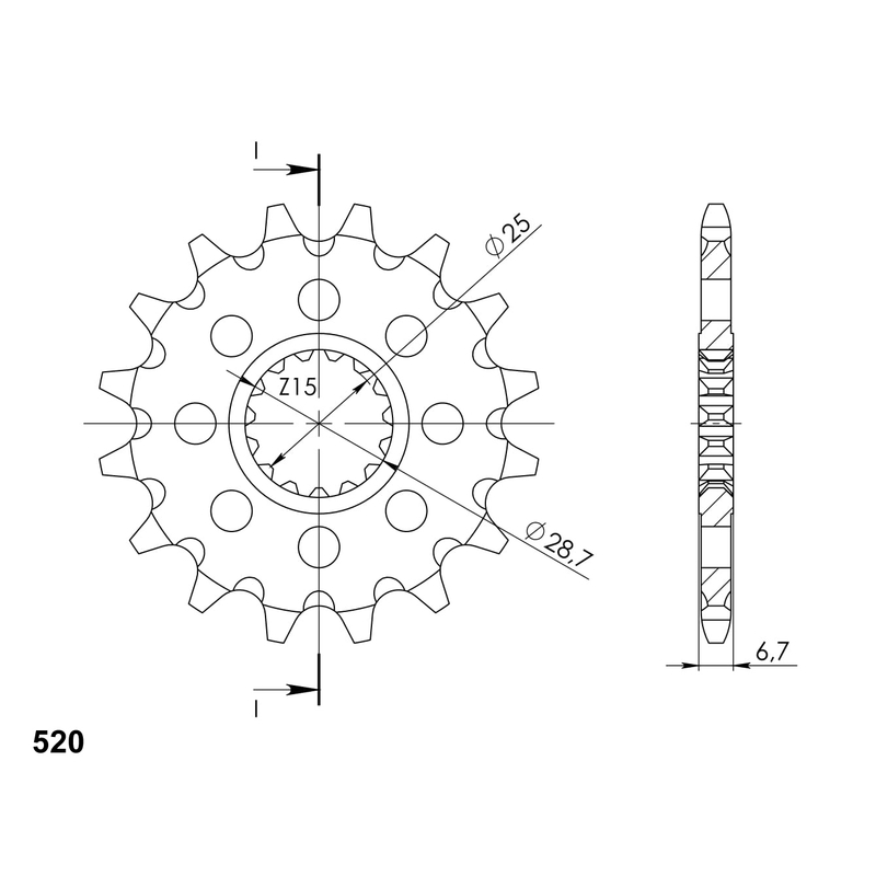 Ritzel SUPERSPROX 14T, 520