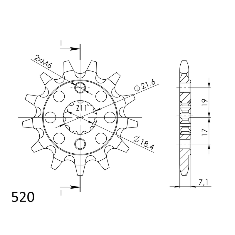 Ritzel SUPERSPROX 14T, 520