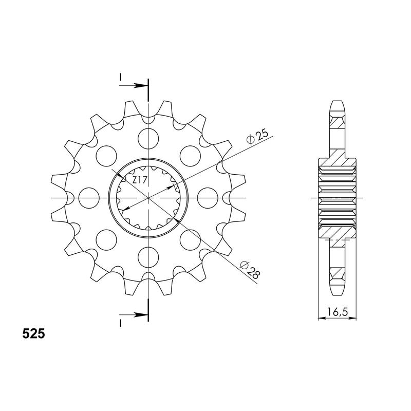 Ritzel SUPERSPROX 16T, 525