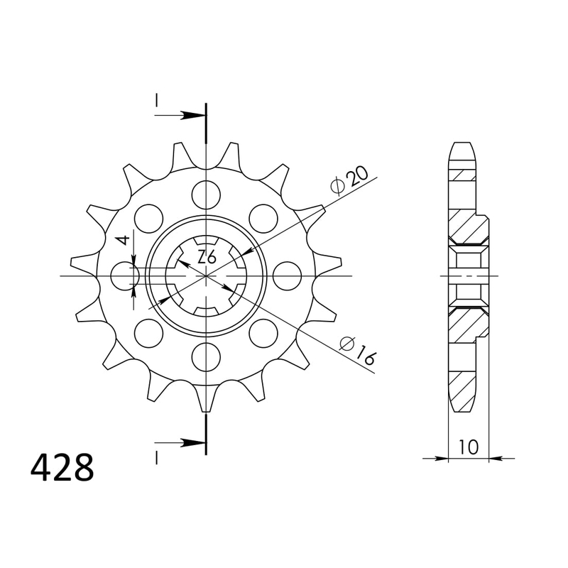 Ritzel SUPERSPROX 15T, 428