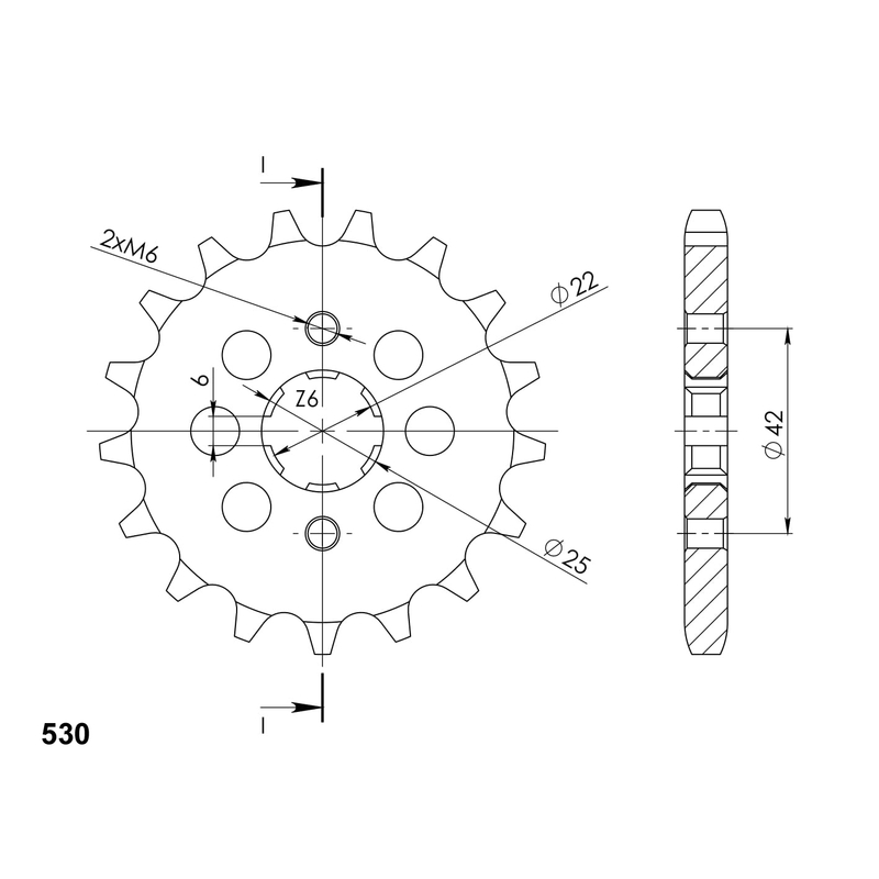 Ritzel SUPERSPROX 17T, 530