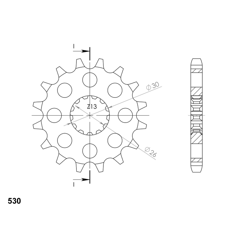 Ritzel SUPERSPROX 19T, 530