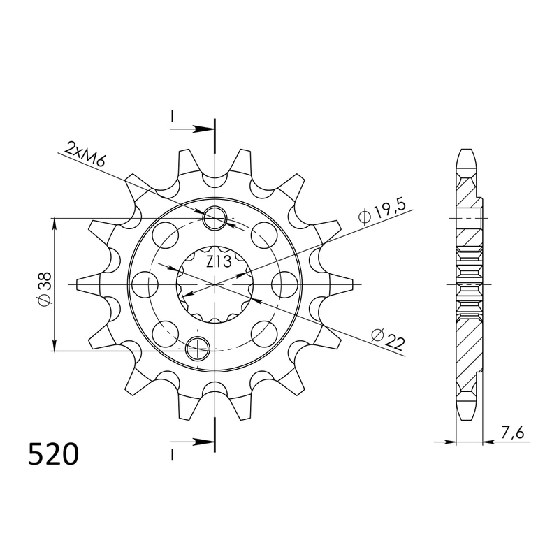 Ritzel SUPERSPROX 14T, 520