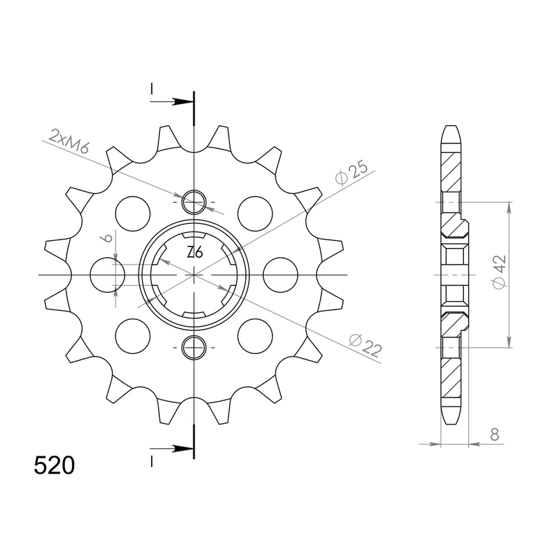 Ritzel SUPERSPROX 13T, 520