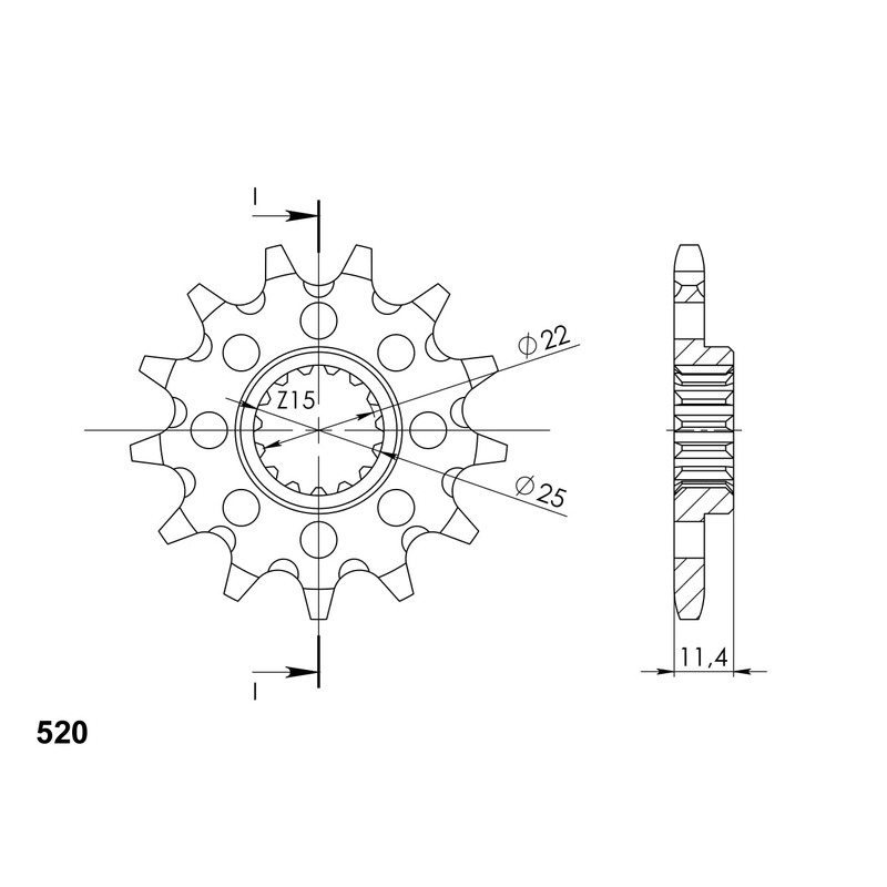 Ritzel SUPERSPROX 17T, 520