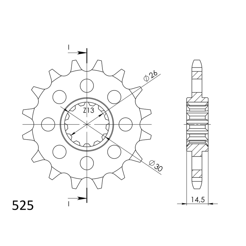 Ritzel SUPERSPROX 15T, 525