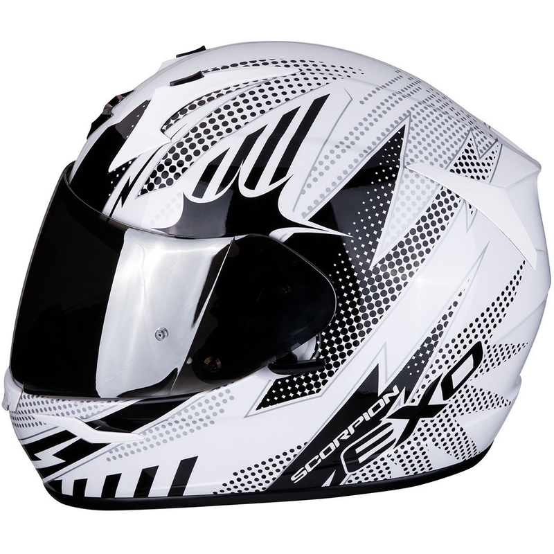 Integralhelm Scorpion EXO-390 Pop weiß-schwarz Ausverkauf